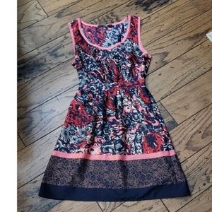 Forever 21 Floral Pattern Midi A Line Dress